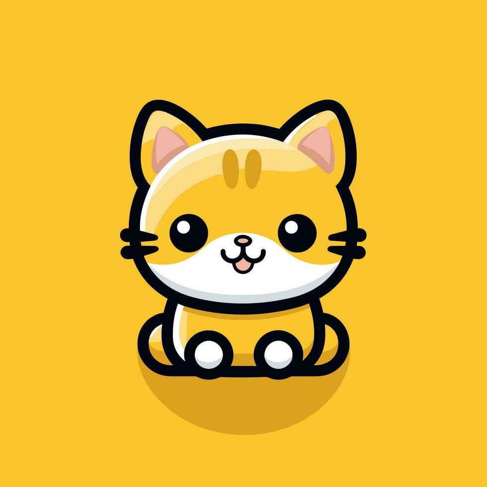 ai generado bebé cuidado productos lleno contorno vistoso logo. niños ropa. mascota amigable. jengibre gatito. diseño elemento. kawaii ai Arte para corporativo marca, juguete Tienda vector