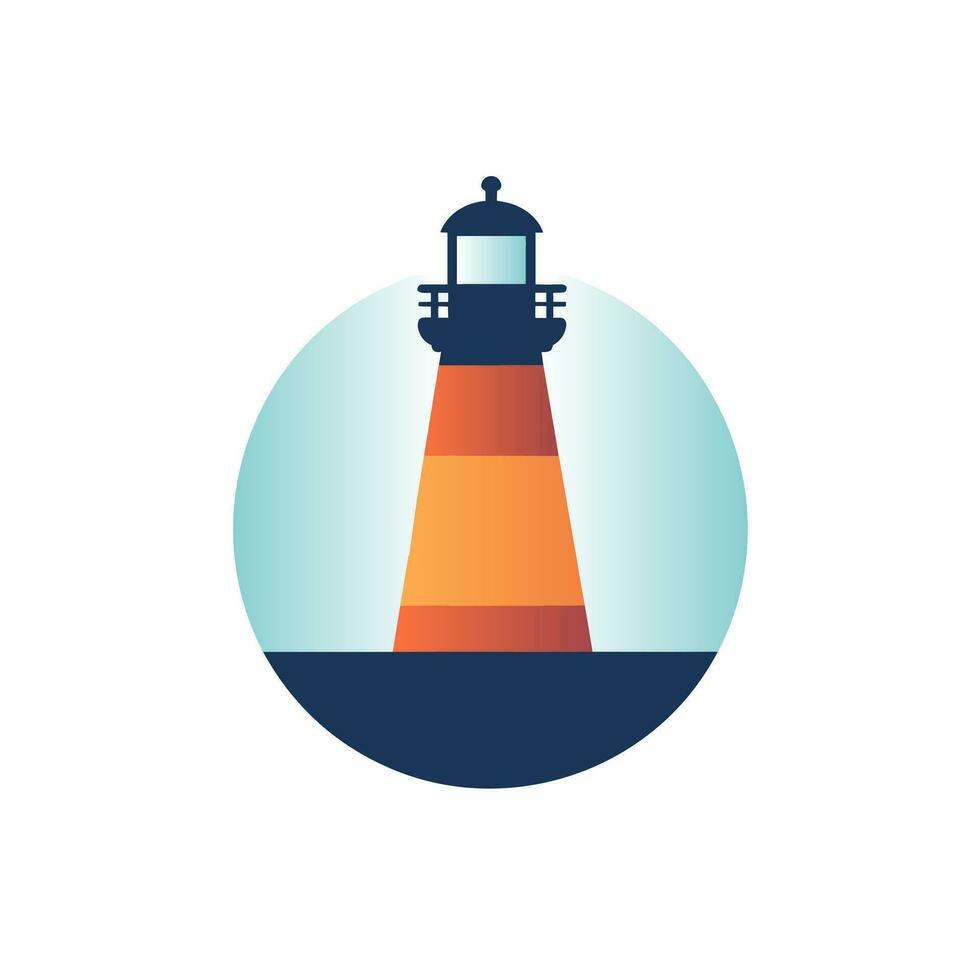 AI generated Software service provider filled gradient logo. Reliability business value. Lighthouse simple illustration. Design element. Ai art for corporate branding vector