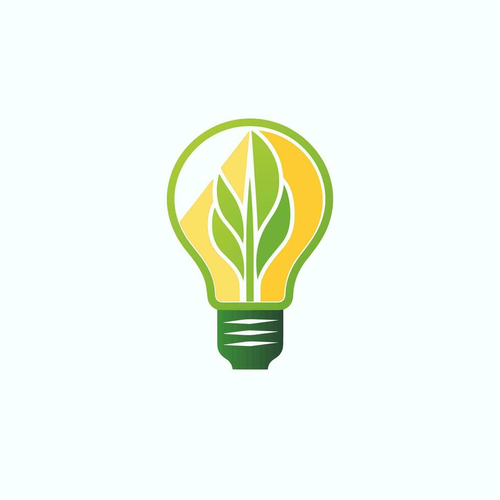AI generated Power industry gradient line logo. Sustainable green energy business value. Electric lightbulb icon. Design element. Ai art for corporate branding vector