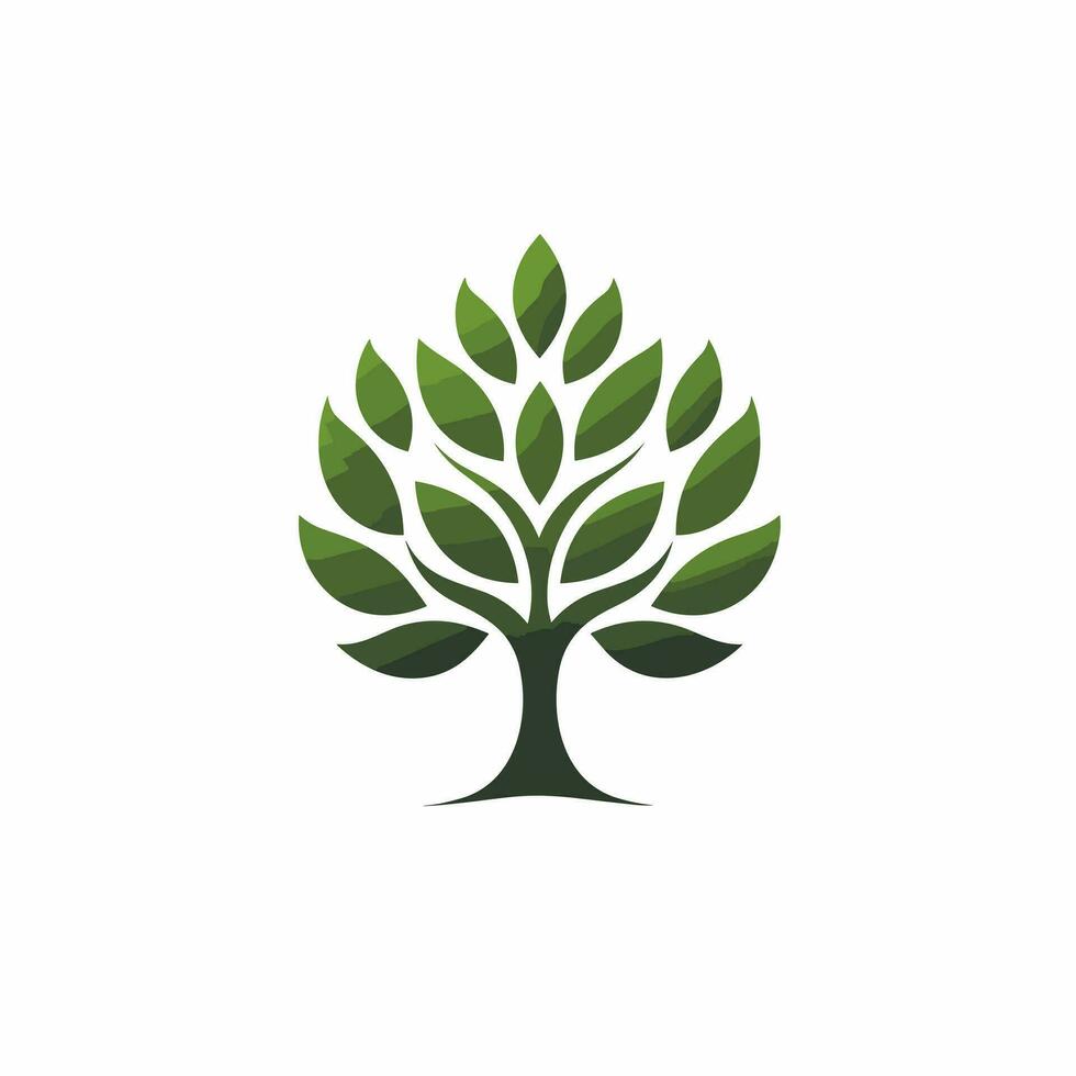AI generated Reporting service filled gradient logo. Business consulting. Data analyst. Tree symbol. Design element. Ai art for corporate branding, online tool vector