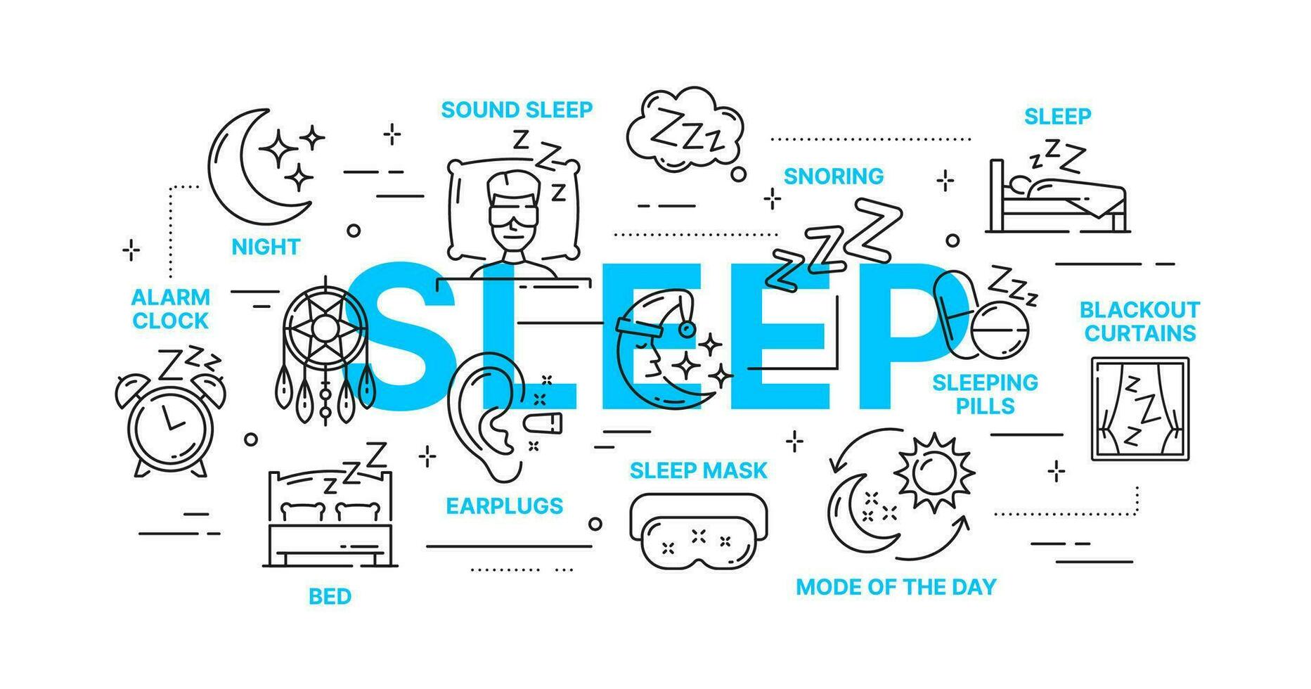 Sleeping infographics of healthy sleep and bedtime vector