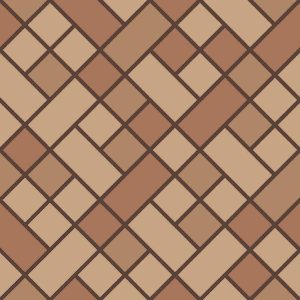 Brown Flanders weave pavement top view pattern vector