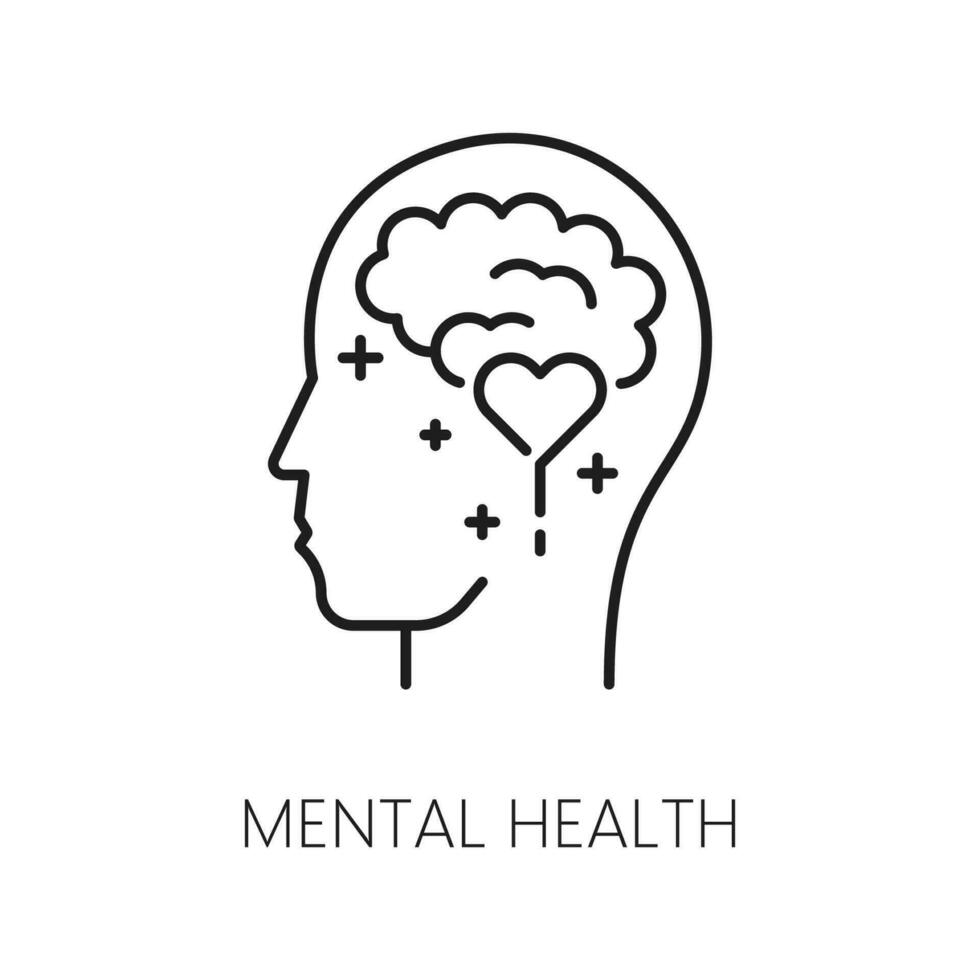 Mental health. psychological disorder problem icon vector