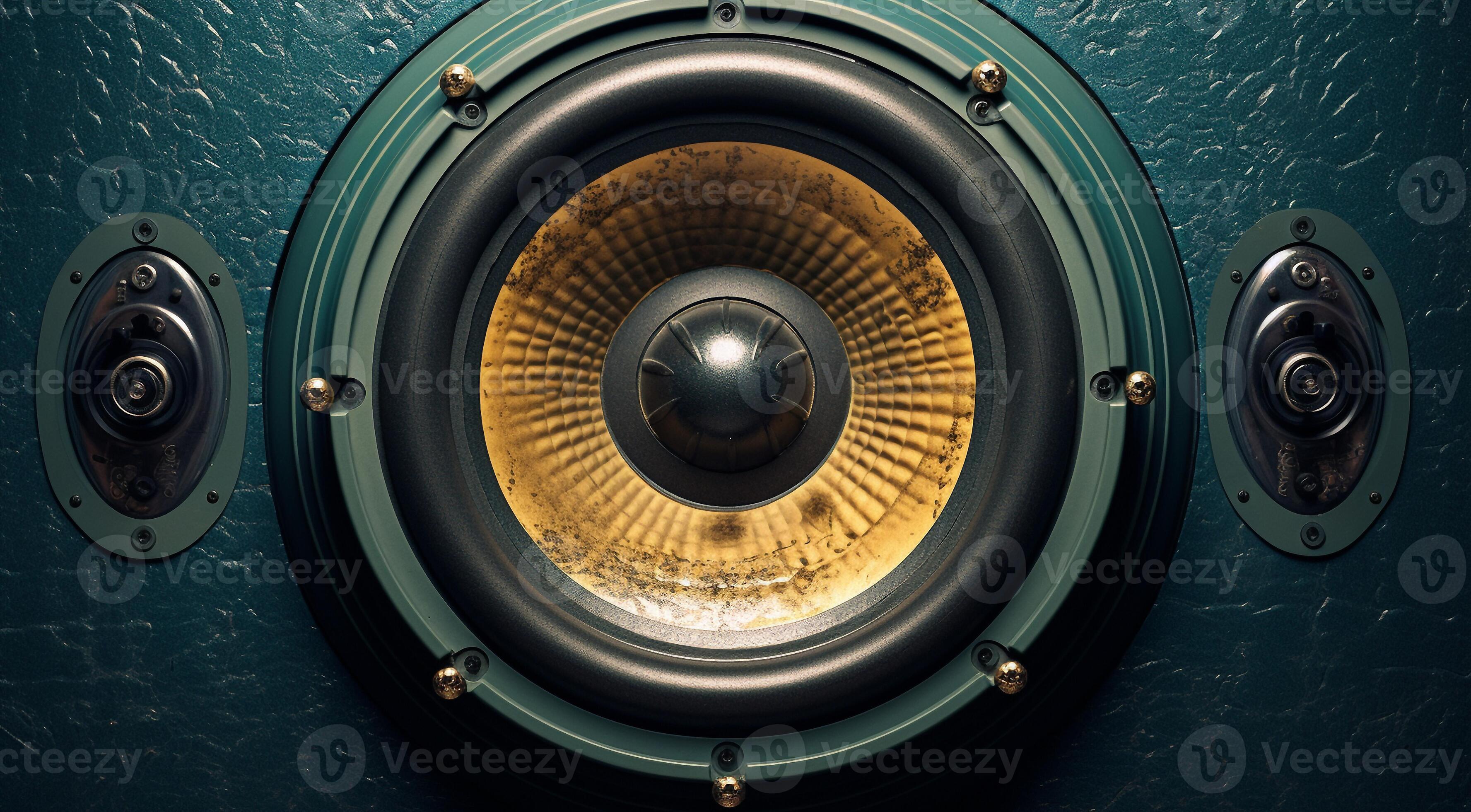 AI generated sound system background, super bass speakers, sound