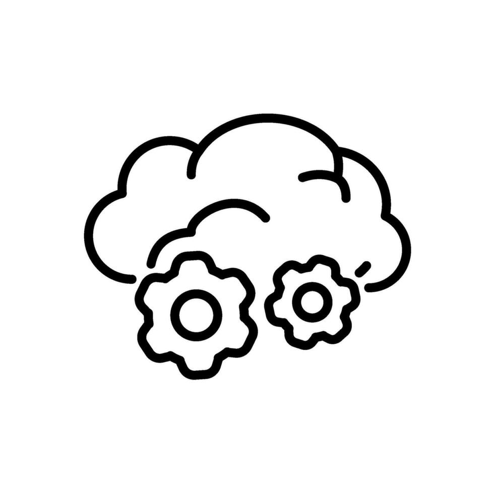 thinking icon vector in line style