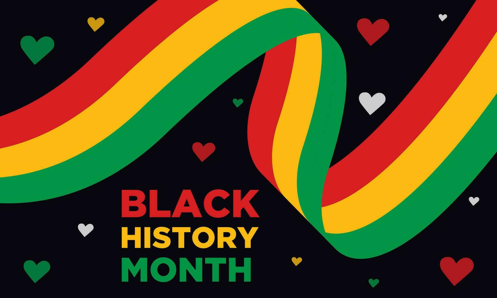 vector ilustración en el tema de negro historia mes es un anual celebracion de febrero en Estados Unidos y Canadá, octubre en Reino Unido. africano americano historia o negro historia mes bandera diseño.