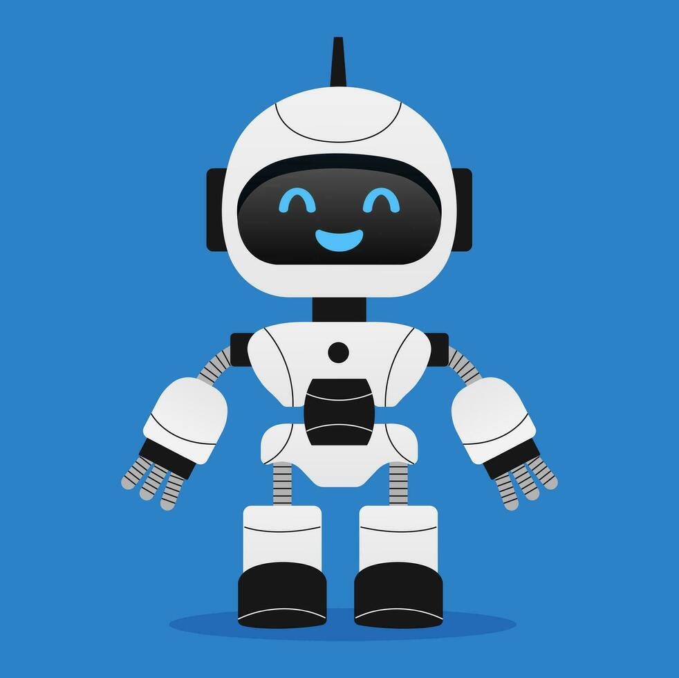 Robot, chat bot neural network, AI servers and robots technology. Set of cute robot ai character. vector