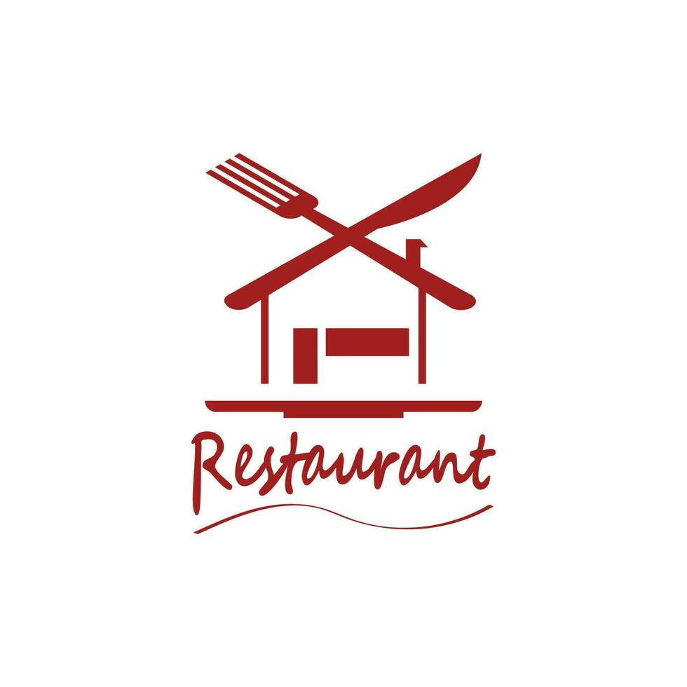 Restaurant logo vector template illustration