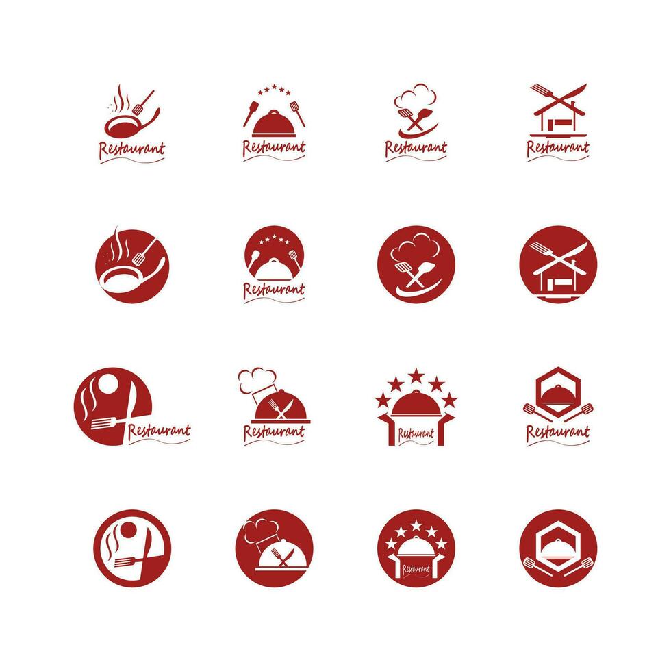 Restaurant logo vector template illustration