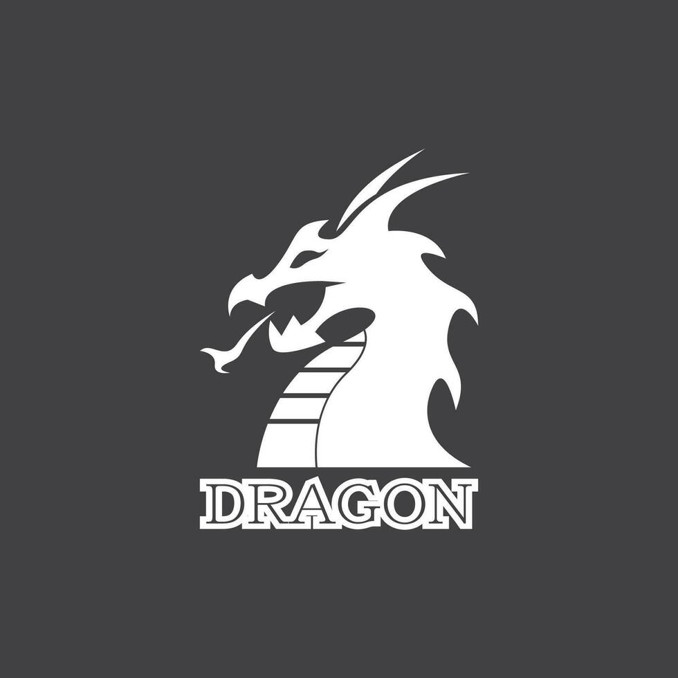 Dragon Silhouette Icon Symbol Vector Illustration