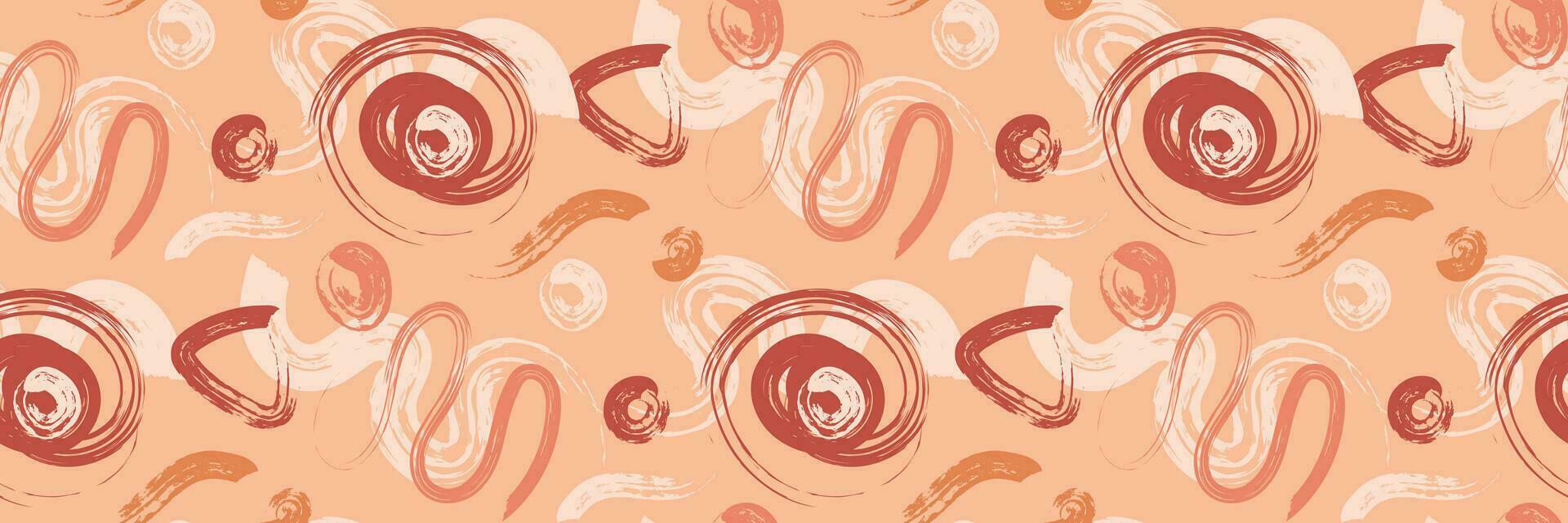 Scribble abstract Background. Fashion seamless pattern. Color of year 2024 Peach Fuzz. Color concept. Pattern for background printing on wrapping paper wallpaper or fabric. Vector illustration.