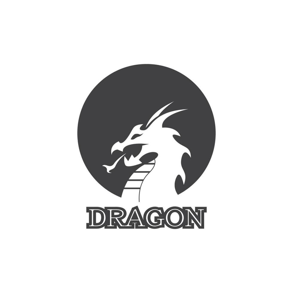 Dragon Silhouette Icon Symbol Vector Illustration