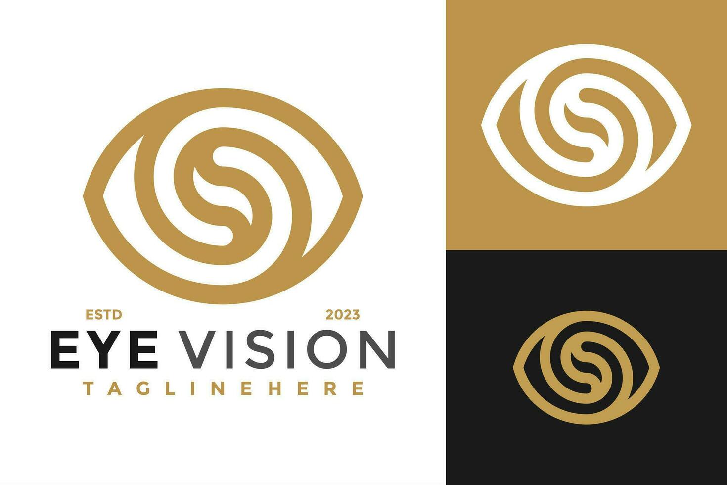 Letter S Eye Vision Logo design vector symbol icon illustration