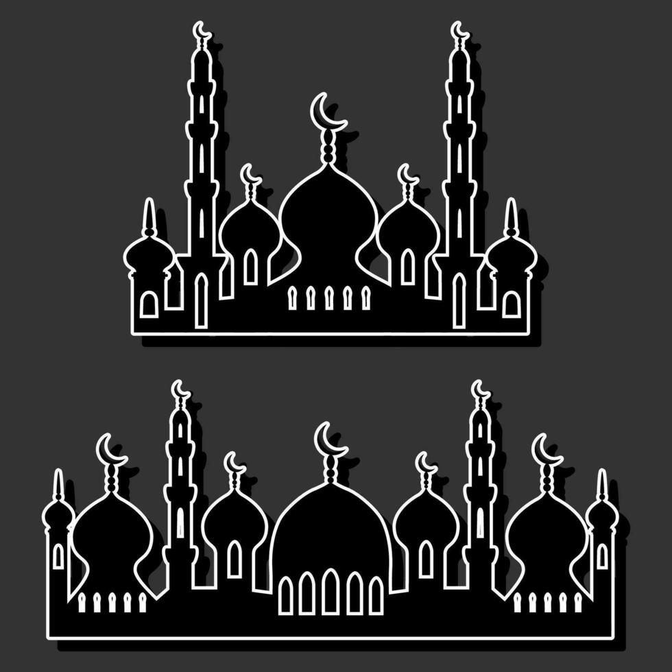 Beautiful illustration on theme of celebrating annual holiday Ramadan vector