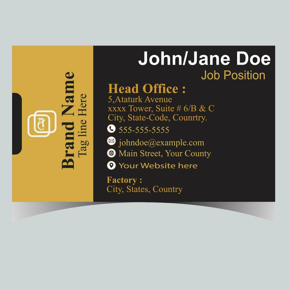 Corporate and Industrial business card vector