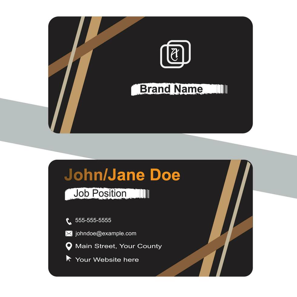 Creative and Clean Double-sided Business Card Template vector