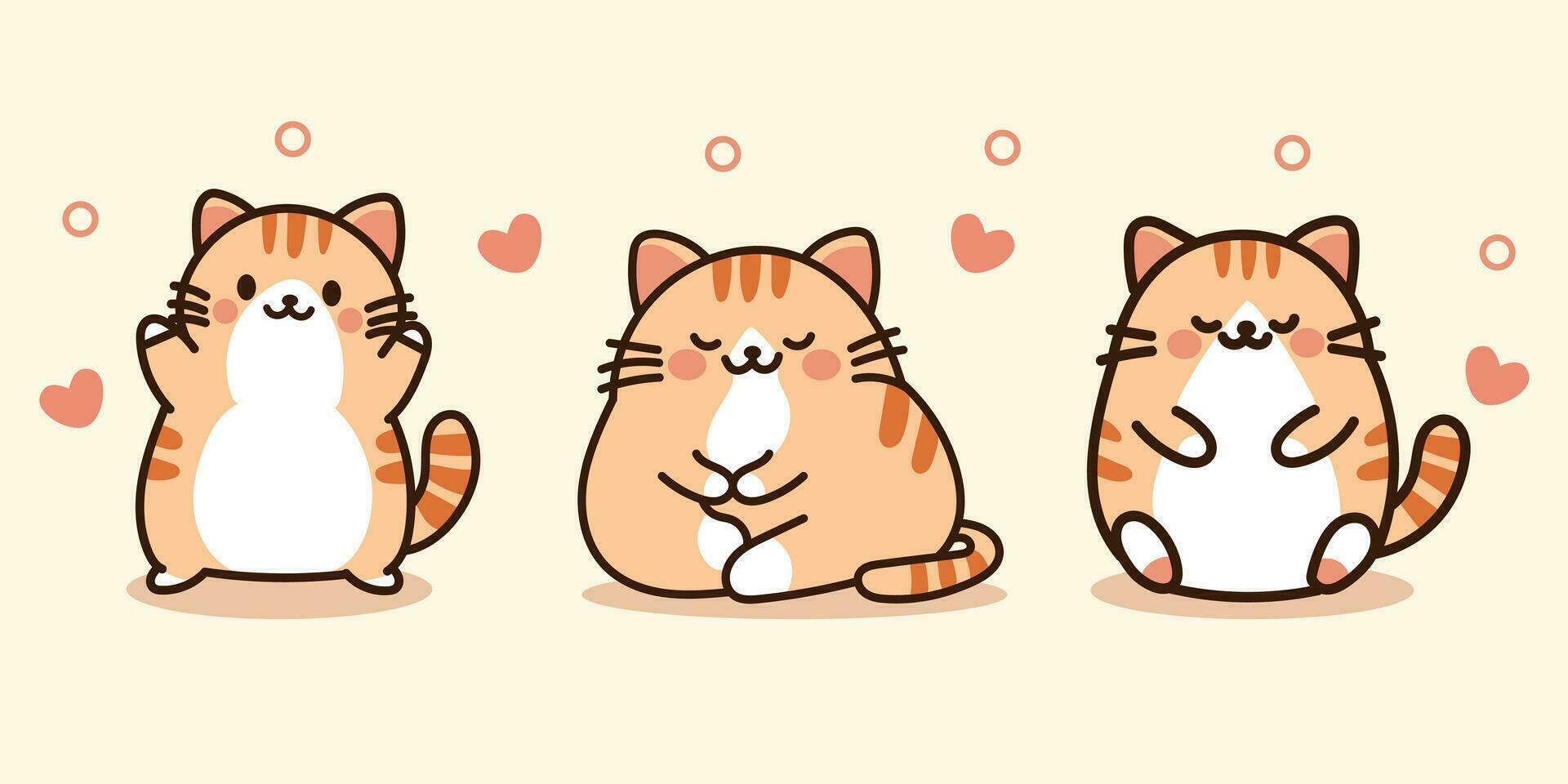 Vector of Cute Cat kawaii