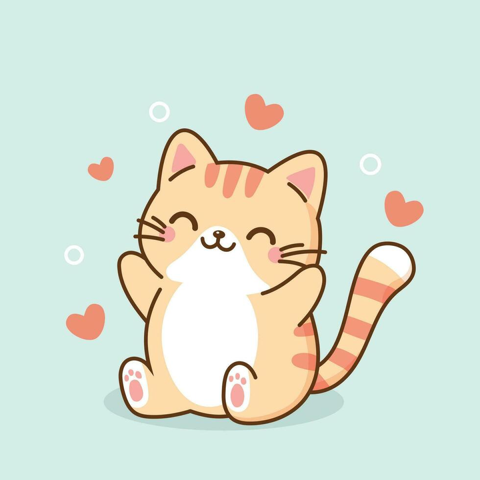 Vector of Cute Cat kawaii