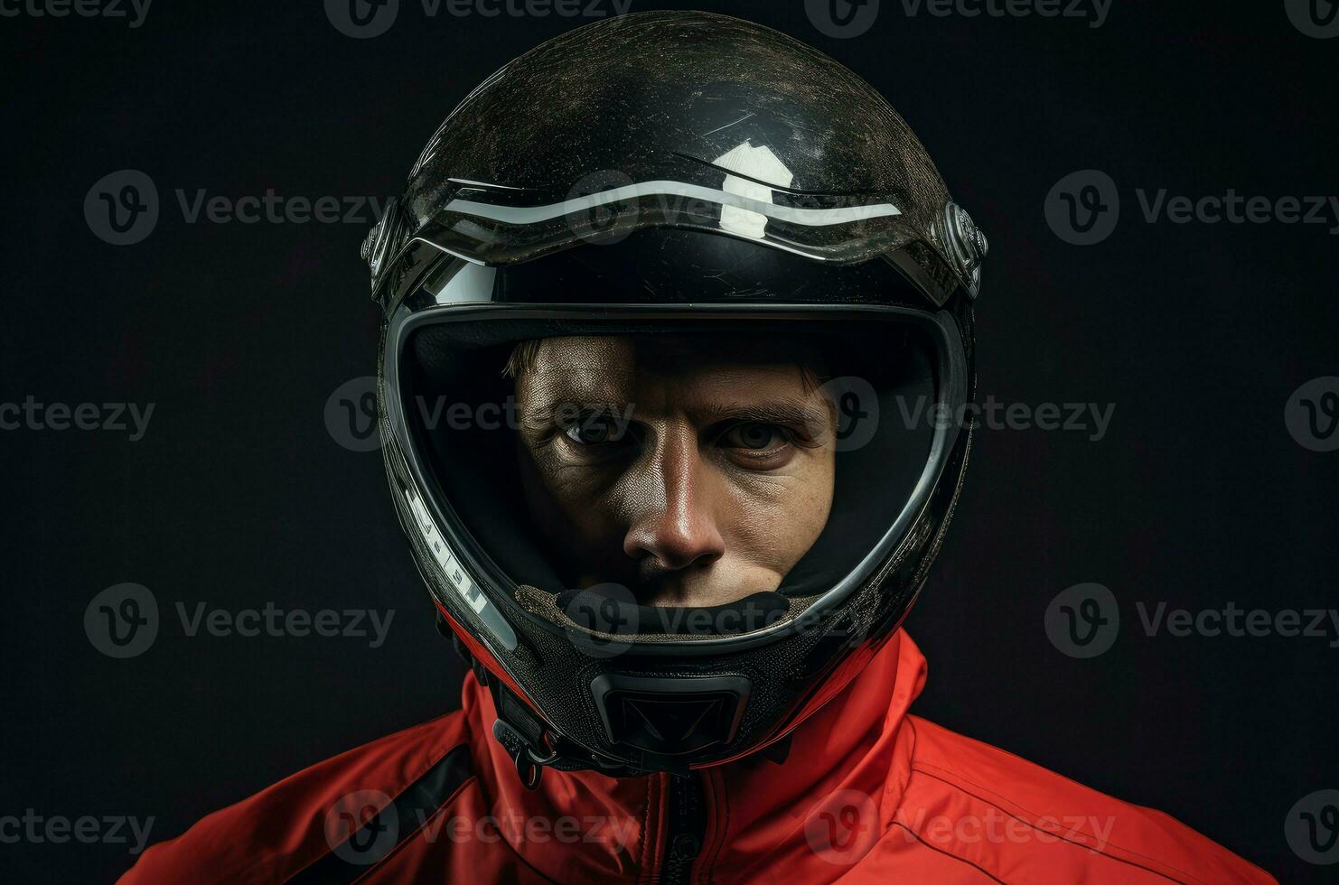 AI generated Active man cycling helmet. Generate Ai photo