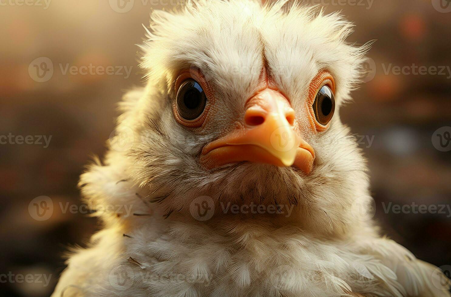 AI generated Tiny Little chicken closeup. Generate Ai photo
