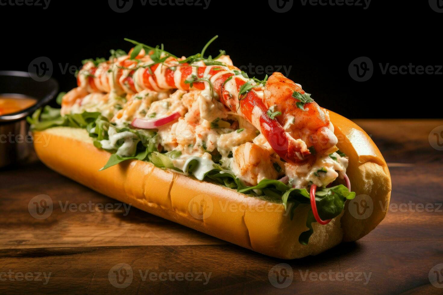 AI generated Lobster roll. Generate Ai photo