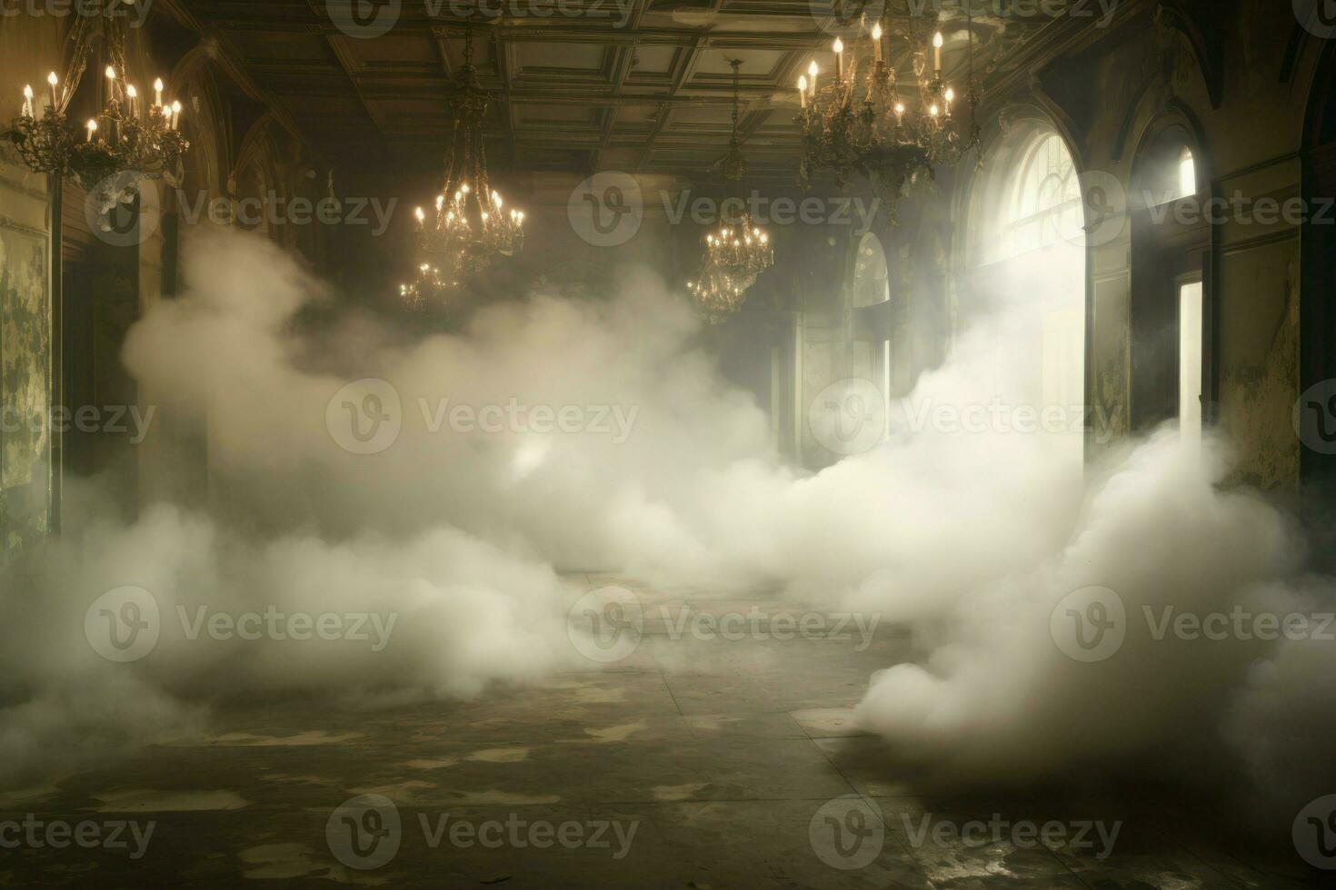 AI generated Korea smoke room background. Generate Ai photo