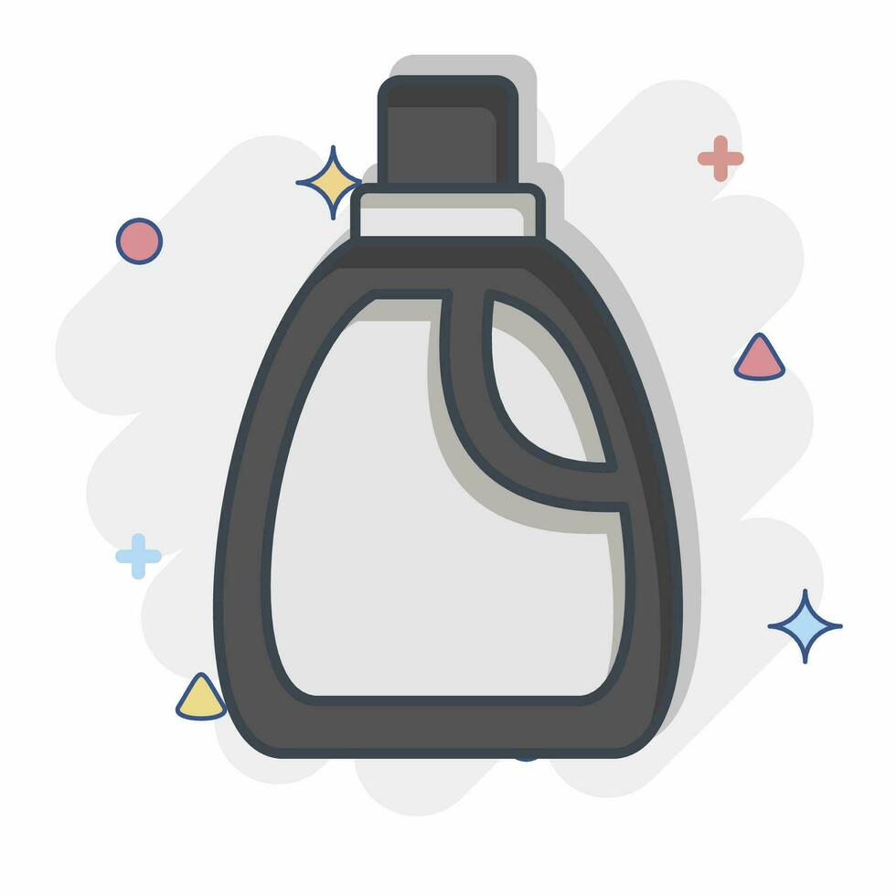 Icon Plastic. related to Plastic Pollution symbol. comic style. simple design editable. simple illustration vector