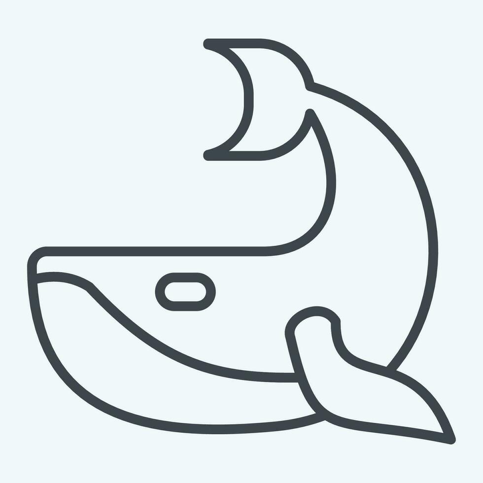 Icon Whale. related to Plastic Pollution symbol. line style. simple design editable. simple illustration vector