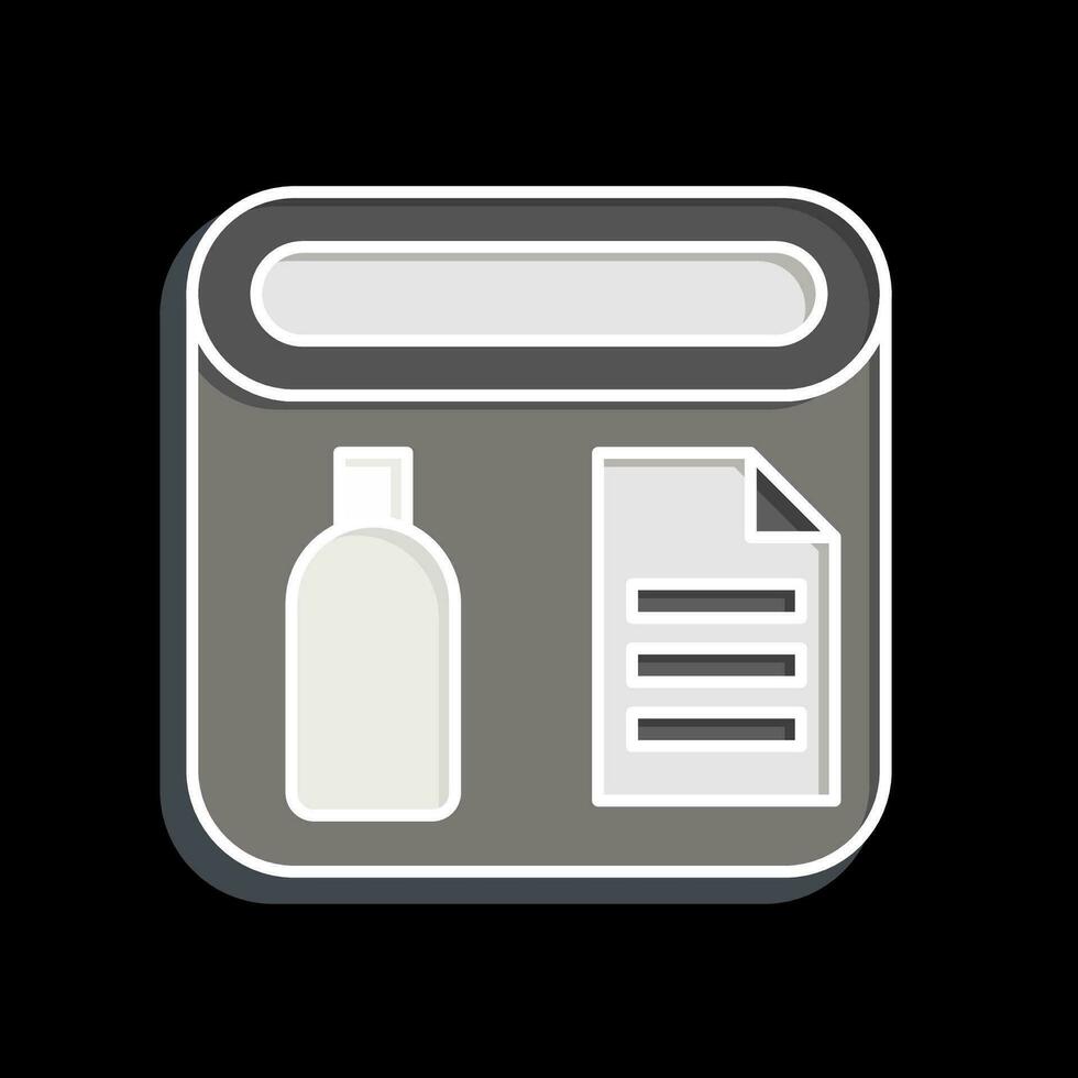 Icon Recycle Bin. related to Plastic Pollution symbol. glossy style. simple design editable. simple illustration vector