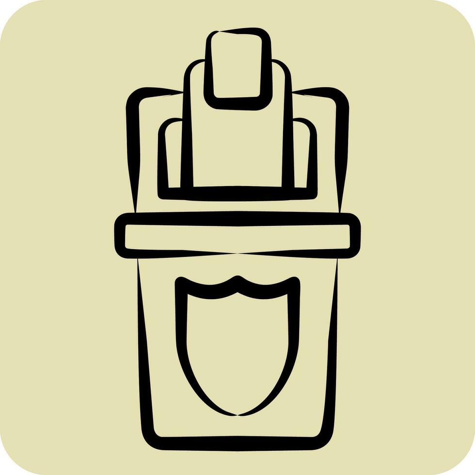 Icon Protect. related to Plastic Pollution symbol. hand drawn style. simple design editable. simple illustration vector