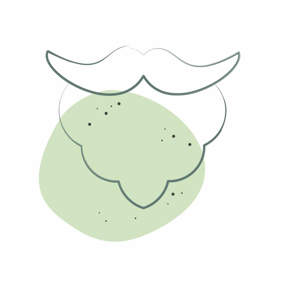 Icon Beard. related to Ireland symbol. Color Spot Style. simple design editable. simple illustration vector