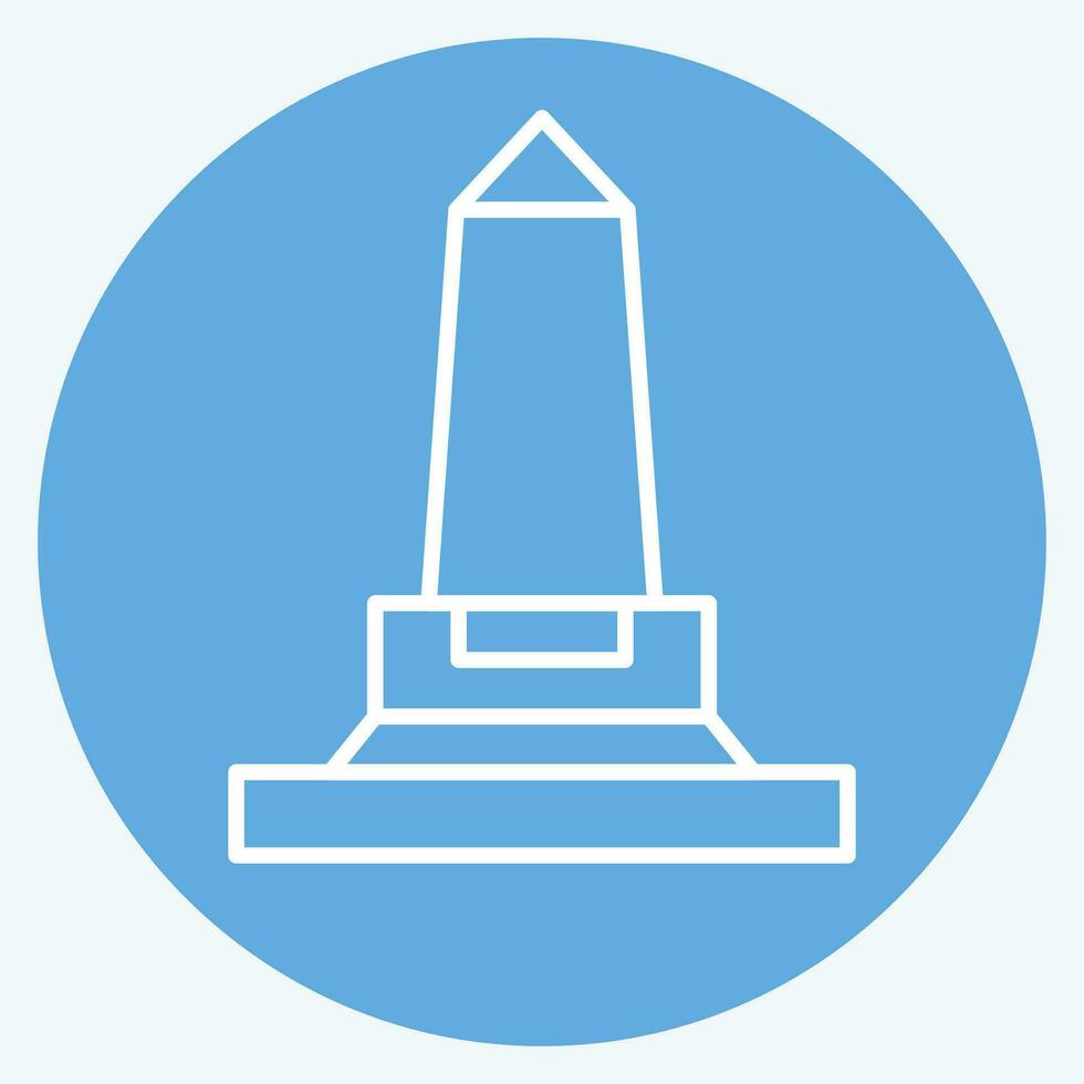 icono Wellington Monumento. relacionado a Irlanda símbolo. azul ojos estilo. sencillo diseño editable. sencillo ilustración vector