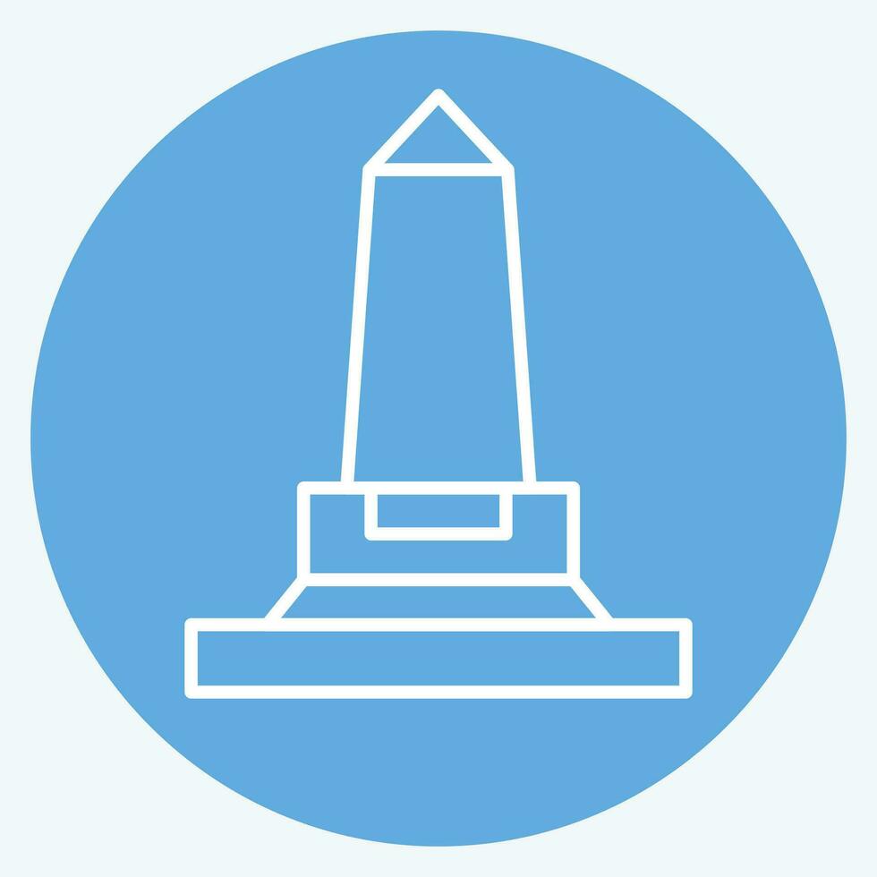 Icon Wellington Monument. related to Ireland symbol. blue eyes style. simple design editable. simple illustration vector