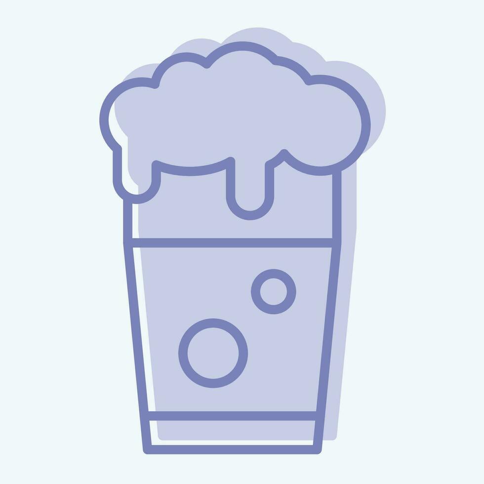 Icon Pint of Beer. related to Ireland symbol. two tone style. simple design editable. simple illustration vector
