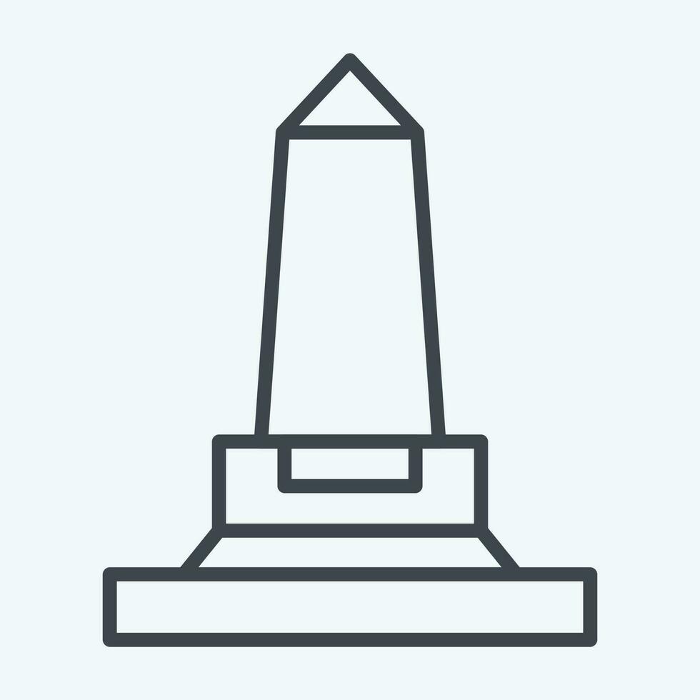 Icon Wellington Monument. related to Ireland symbol. line style. simple design editable. simple illustration vector