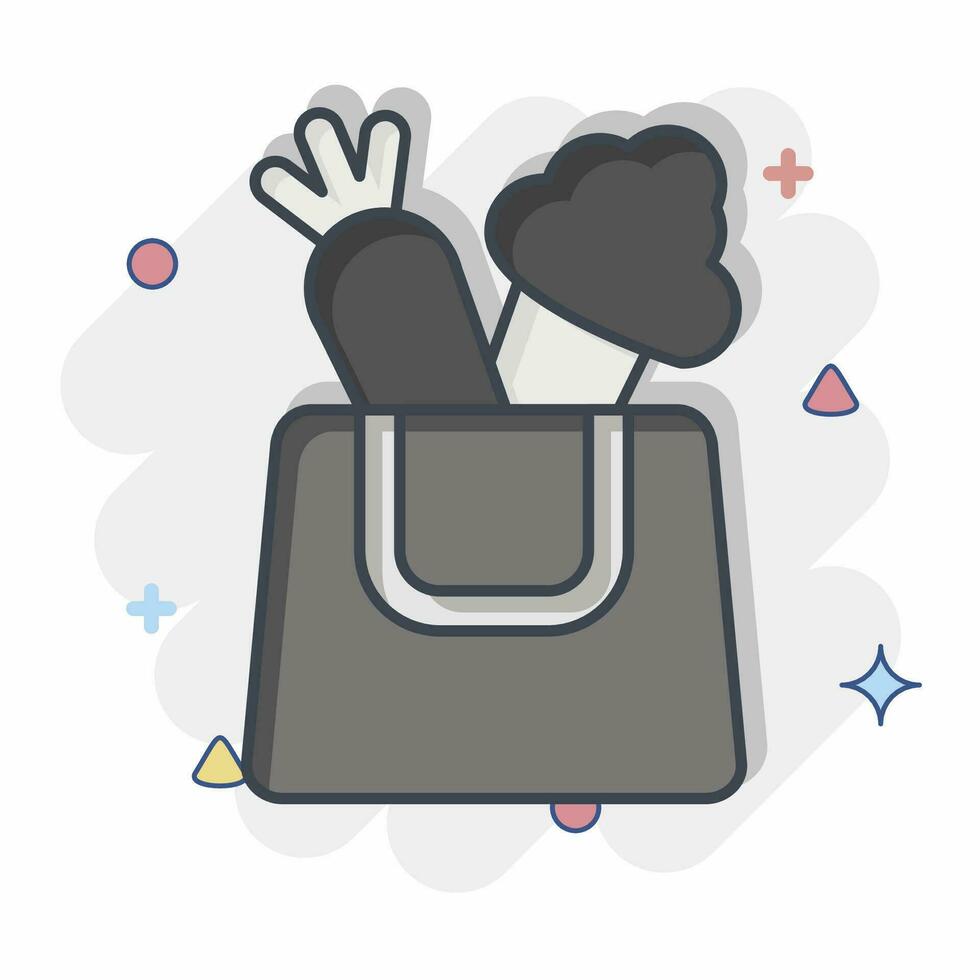 Icon Reusable. related to Plastic Pollution symbol. comic style. simple design editable. simple illustration vector