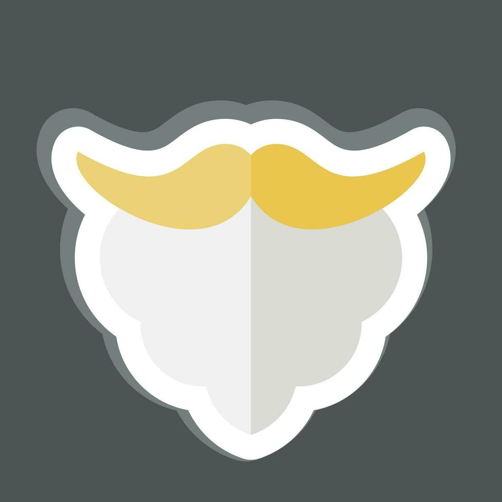 Sticker Beard. related to Ireland symbol. simple design editable. simple illustration vector