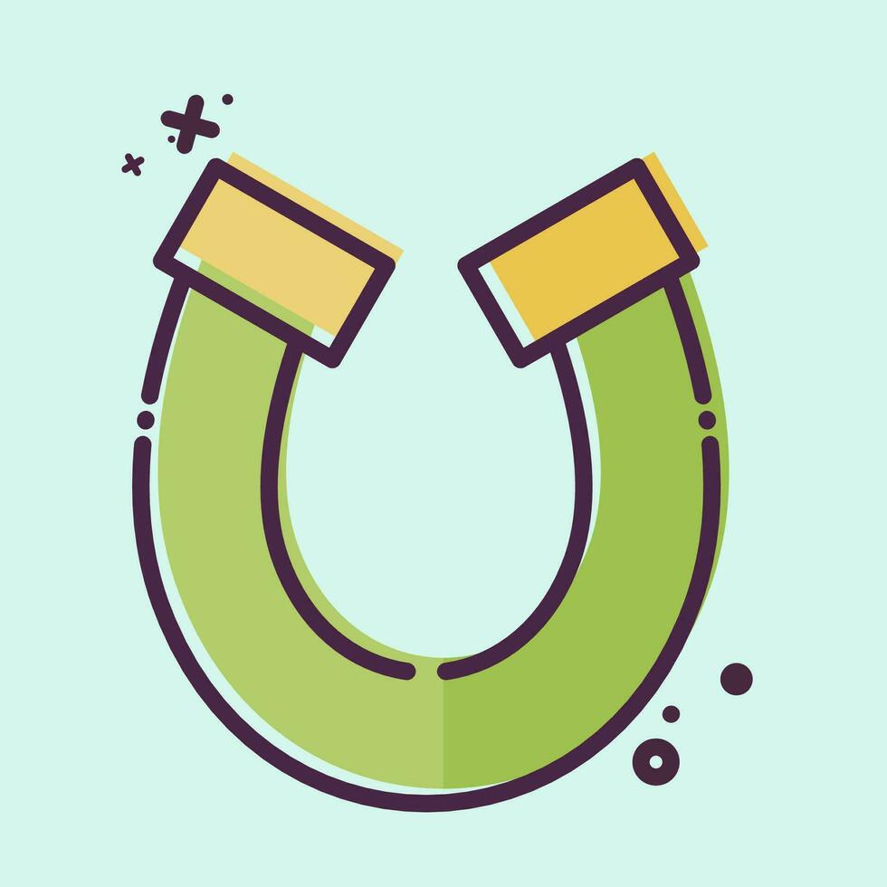 Icon Horse Shoe. related to Ireland symbol. MBE style. simple design editable. simple illustration vector