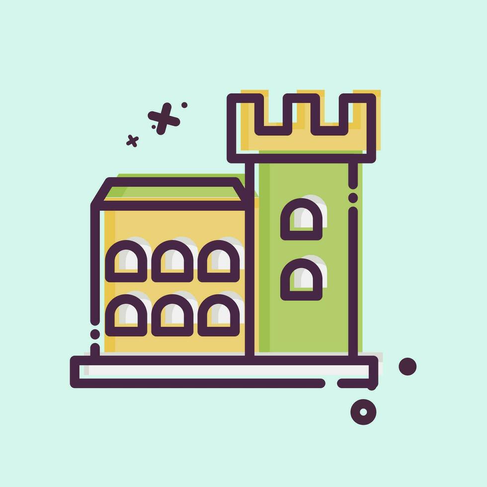 icono dubun castillo. relacionado a Irlanda símbolo. mbe estilo. sencillo diseño editable. sencillo ilustración vector