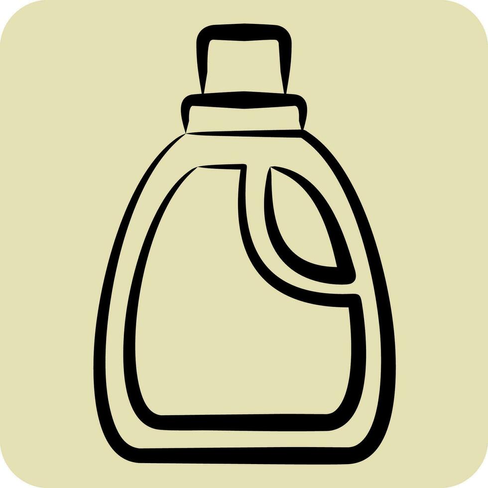Icon Plastic. related to Plastic Pollution symbol. hand drawn style. simple design editable. simple illustration vector
