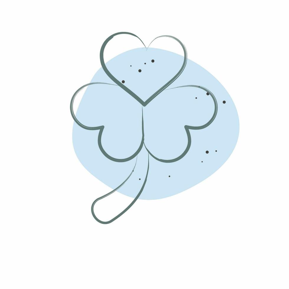 Icon Clover. related to Ireland symbol. Color Spot Style. simple design editable. simple illustration vector