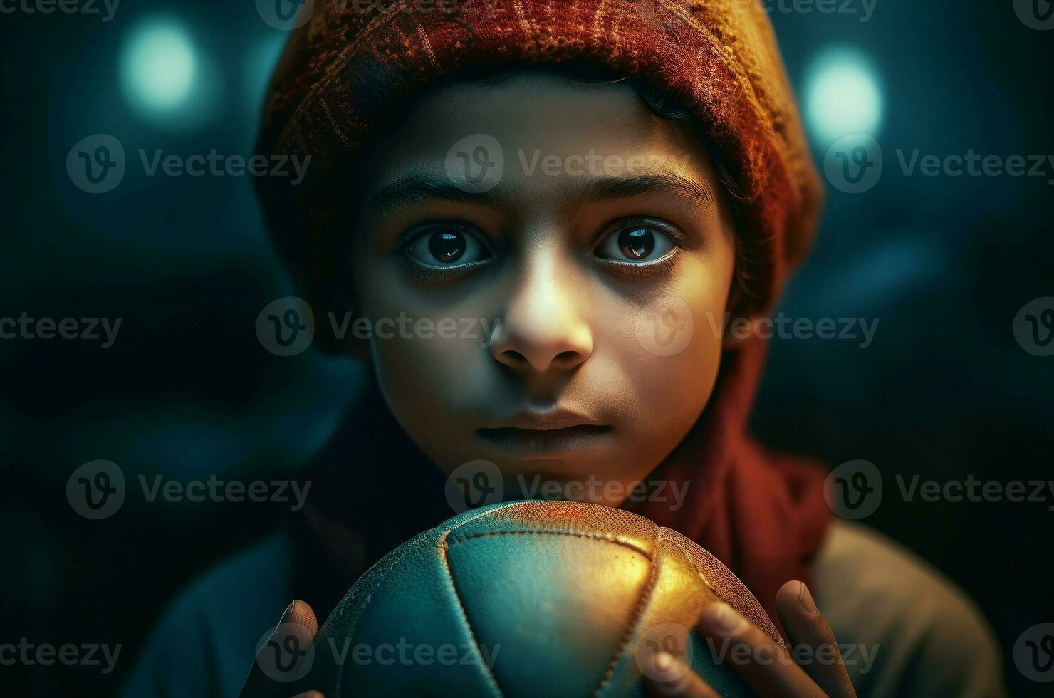 AI generated Realistic colorful ball boy. Generate Ai photo