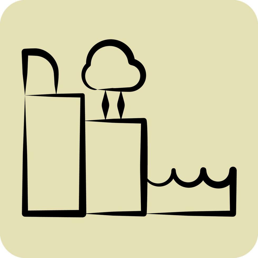 icono Moher acantilados relacionado a Irlanda símbolo. mano dibujado estilo. sencillo diseño editable. sencillo ilustración vector