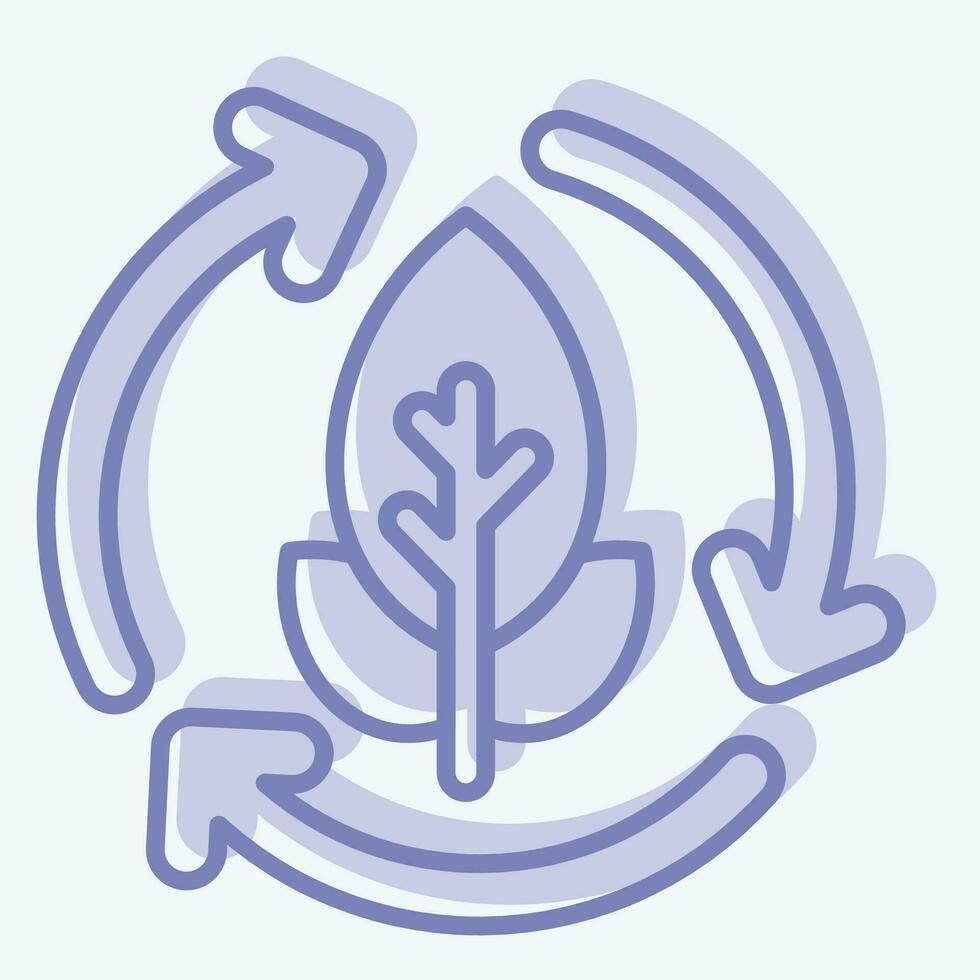 Icon Compostable. related to Plastic Pollution symbol. two tone style. simple design editable. simple illustration vector