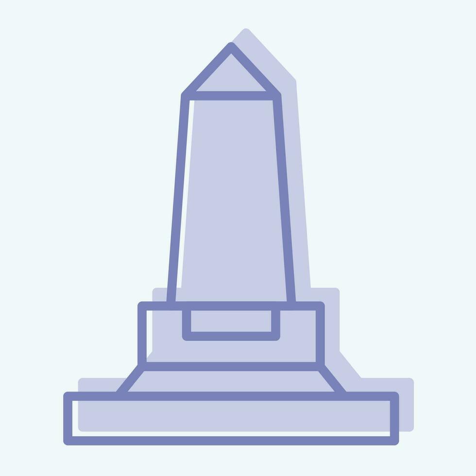 Icon Wellington Monument. related to Ireland symbol. two tone style. simple design editable. simple illustration vector