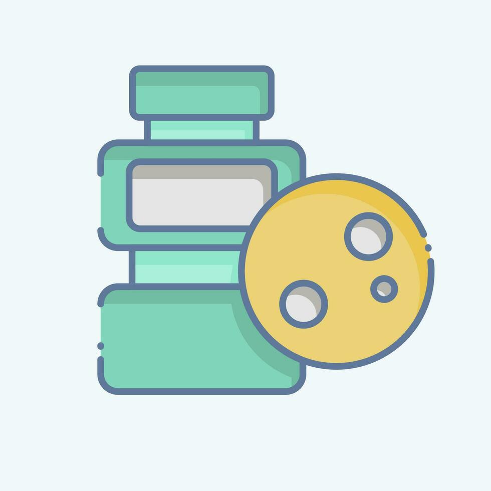 Icon Microplastic. related to Plastic Pollution symbol. doodle style. simple design editable. simple illustration vector