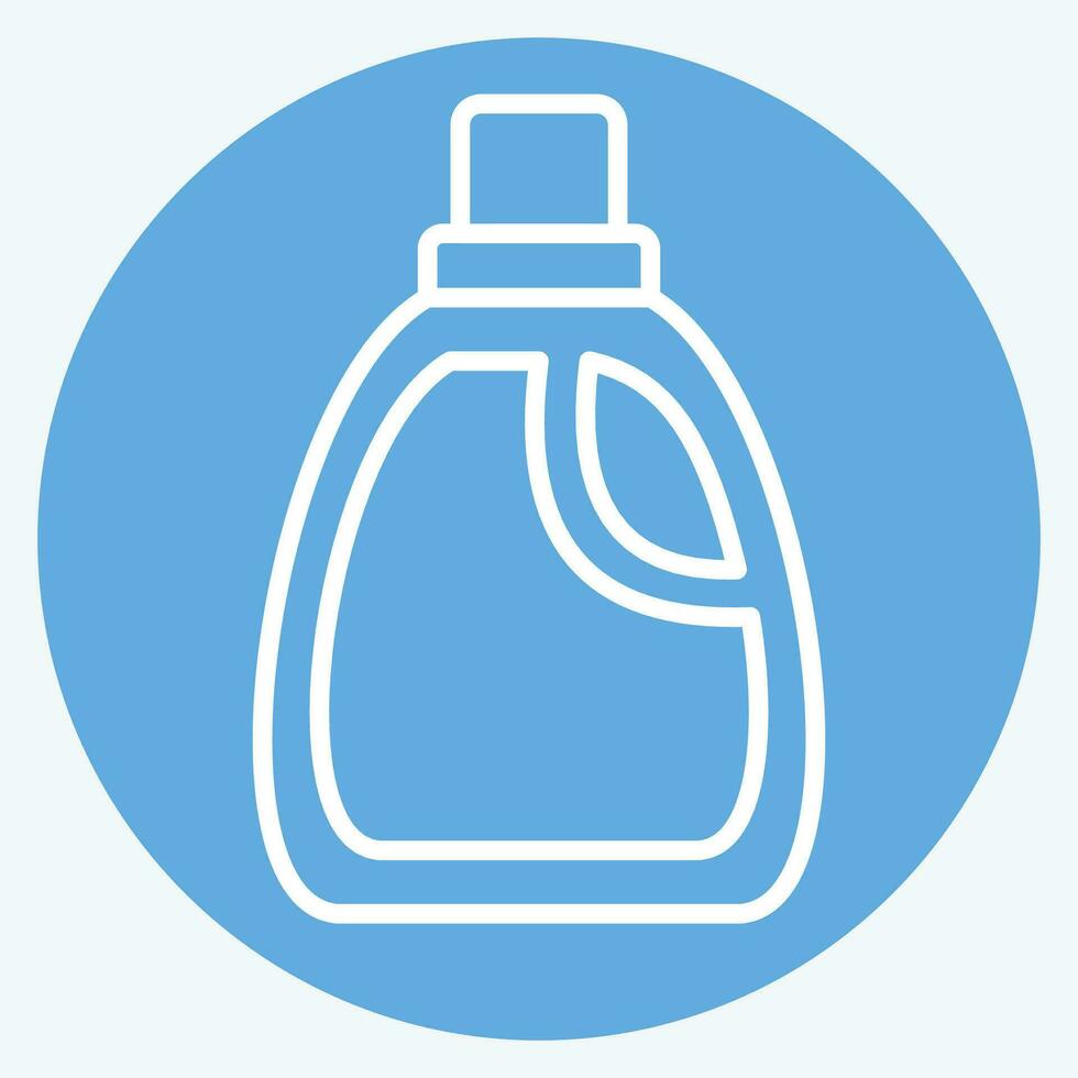 Icon Plastic. related to Plastic Pollution symbol. blue eyes style. simple design editable. simple illustration vector