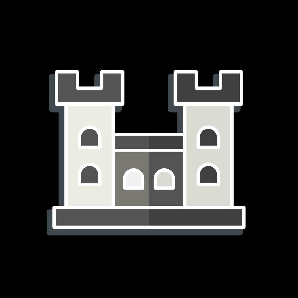 Icon Malahide Castle. related to Ireland symbol. glossy style. simple design editable. simple illustration vector