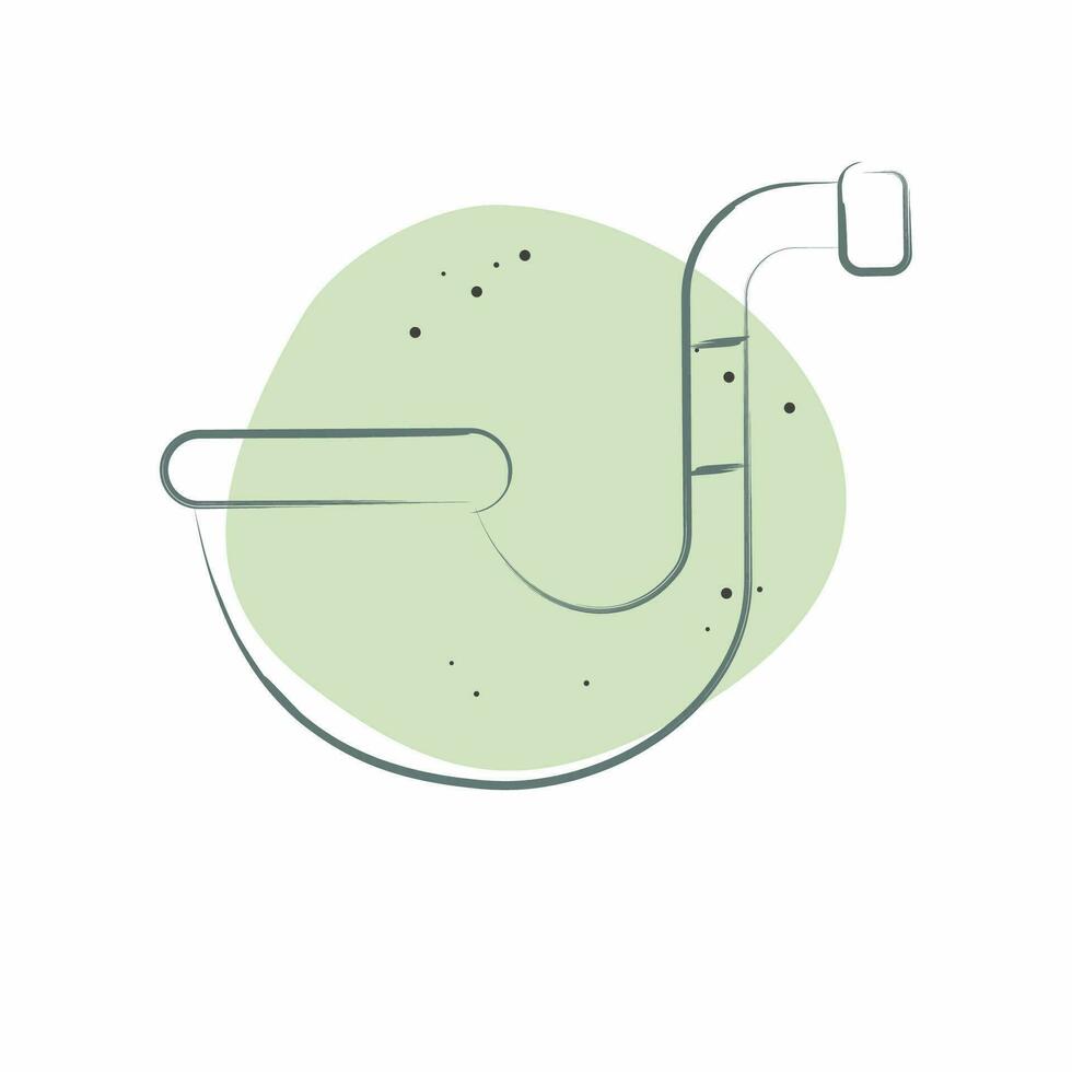 Icon Smoking Pipe. related to Ireland symbol. Color Spot Style. simple design editable. simple illustration vector