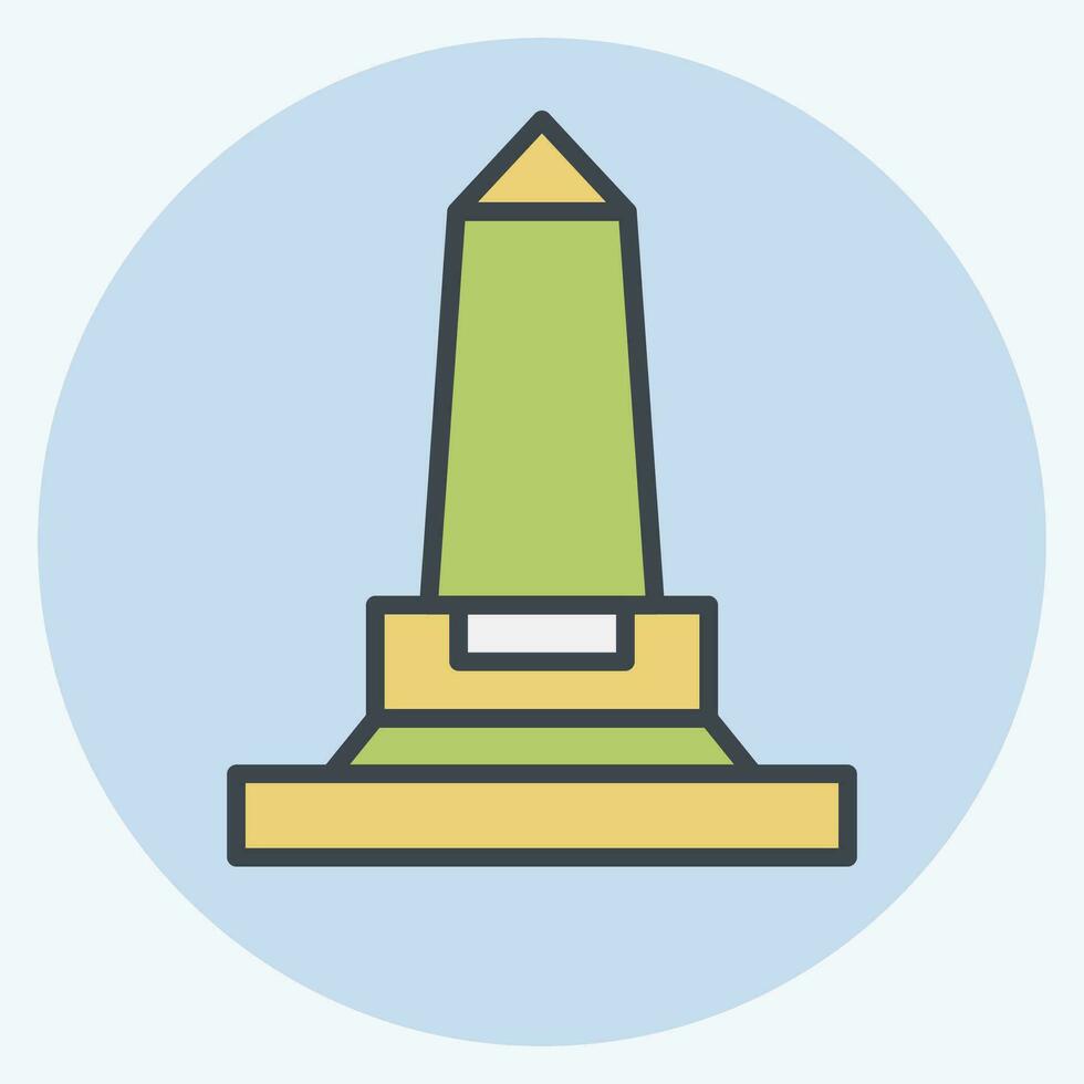 icono Wellington Monumento. relacionado a Irlanda símbolo. color compañero estilo. sencillo diseño editable. sencillo ilustración vector